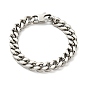 201 Stainless Steel Curb Chain Bracelet for Men Women