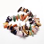 Natural Mixed Stone Nuggets Beads Strands, 8~30x5~12mm, Hole: 1mm, about 15.3 inch ~15.7 inch