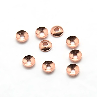 Brass Tiny Bead Cones, 3x0.8mm, Hole: 1mm