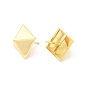 Brass Pyramid Stud Earrings for Women, Cadmium Free & Lead Free