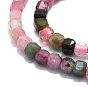 Natural Tourmaline Beads Strands, Faceted, Cube