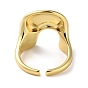 Rack Plating Brass Arch Open Cuff Rings, Cadmium Free & Lead Free