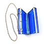 Acrylic Women's Transparent Bags Crossbody Bags, with Iron Chains Shoulder Strap, for Work, Events, Makeup Sturdy Transparent Pocketbook, Rectangle