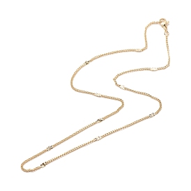 Brass Curb Chains with Oval Links Necklace for Women, Cadmium Free & Lead Free
