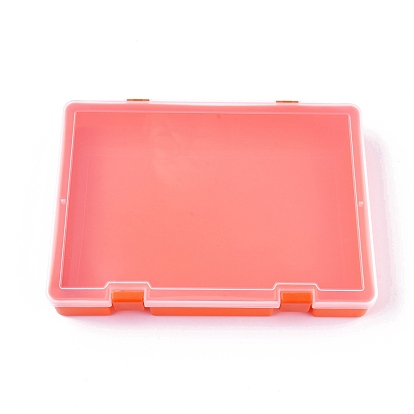 Прямоугольная коробка для хранения бусинок из полипропилена (ПП), с откидными крышками, для небольших предметов и других поделок