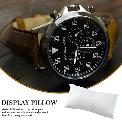 Leather Pillow Jewelry Bracelet Watch Display, Rectangle, 18x10x6cm