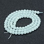 Perlas naturales de color turquesa hebras, Grado A, rondo