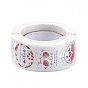 4 Patterns Paper Thank You Sticker Rolls, Round Dot Decals, for Envelope, Gift Bag, Card Sealing, Watermelon Pattern