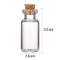 Glass Jar Glass Bottles, with Cork Stopper, Wishing Bottle, Bead Containers, Clear, 35x16mm, Capacity: 6ml(0.2 fl. oz)
