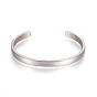Placage ionique (ip) 304 bracelets manchette en acier inoxydable