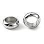 Ring 304 Stainless Steel Spacer Beads, Metal Findings for Jewelry Making Supplies