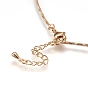 Long-Lasting Plated Brass Chain Necklaces, with Lobster Claw Clasp, Nickel Free