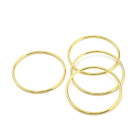 4Pcs Ion Plating(IP) 304 Stainless Steel Plain Wire Wrap Bangle