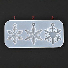 DIY Pendant Silicone Molds, Resin Casting Molds, Clay Craft Mold Tools, Snowflake