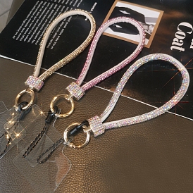 Rhinestone Mobile Straps, Anti-lost Cell Phone Lanyards, Mobile Decoration