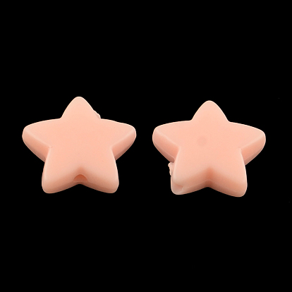Opaque Acrylic Beads, Star, 14x14x5mm, Hole: 1mm, about 975pcs/500g