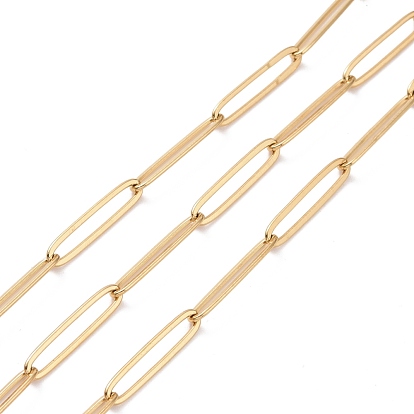 Placage ionique (ip) 304 chaînes de trombones en acier inoxydable, chaînes de câble allongées étirées, soudé, avec bobine