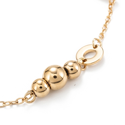 304 bracelets de perles en acier inoxydable, ronde