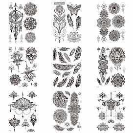 Mandala Pattern Vintage Removable Temporary Water Proof Tattoos Paper Stickers