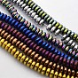 Electroplate Non-magnetic Synthetic Hematite Rondelle Beads Strands