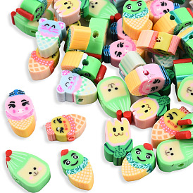 Handmade Polymer Clay Beads, Mixed Shapes with Expression