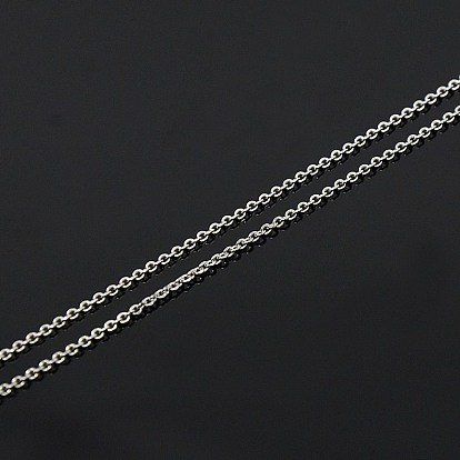 Модные унисекс 925 ожерелья-цепочки из стерлингового серебра, с застежками пружинного кольца, тонкая цепь