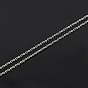 Trendy Unisex 925 Sterling Silver Cable Chains Necklaces, with Spring Ring Clasps, Thin Chain