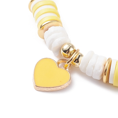 Браслет с подвеской в форме сердца, браслет хейши серфер из полимерной глины, опрятные украшения для женщин, золотые