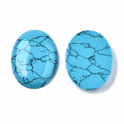 Synthetic Turquoise Cabochons, Oval