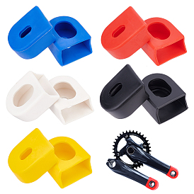 CHGCRAFT 20Pcs 5 Colors Silicone Bicycle Crank Arm Protectors, Universal Crank Boots for Mountain Bike