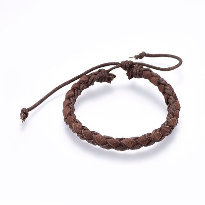 Плетеные браслеты шнур кожаный, с вощеной шнур