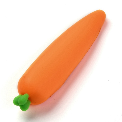 Sac à stylos en silicone imitation légume, boîtes de rangement de papeterie pour stylos, crayons, carotte