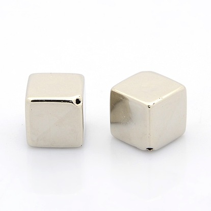 Cuentas de plástico ccb, cubo, 13x13x13 mm, agujero: 1 mm