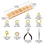 Kit de recherche de fabrication de bijoux de bricolage, y compris les anneaux de saut en laiton, Fermoir mousqueton, fermoirs de homard en alliage de zinc , pince à épiler, anneaux en laiton, pinces