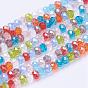 Electroplate Glass Bead Strands, Faceted, Rondelle