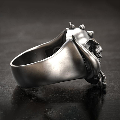 Alloy Skull Finger Ring, Gothic Punk Jewelry for Women