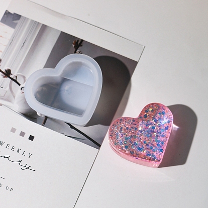 Moules en silicone bricolage porte-carte de visite, moules de résine, pour la résine UV, fabrication de bijoux en résine époxy