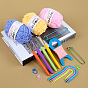 DIY Knitting Kits with Storage Bags for Beginners Include Crochet Hooks, Polyester Yarn, Crochet Needle, Stitch Markers, Scissor, Ruler, Tape Measure