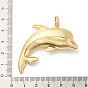 Brass Pendant Rhinestone Setting, Long-Lasting Plated, Lead Free & Cadmium Free, Dolphin Charm