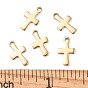 Placage ionique (ip) 304 breloques en croix minuscules en acier inoxydable