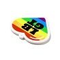 Pride Style Printed Acrylic Rainbow Pendants, Heart/Lip/Flower/Sign/Rainbow Charm