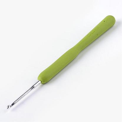 Алюминиевые вязальные крючки иглы, с пластиковой ручкой, 140x10 мм, 9 шт / коробка