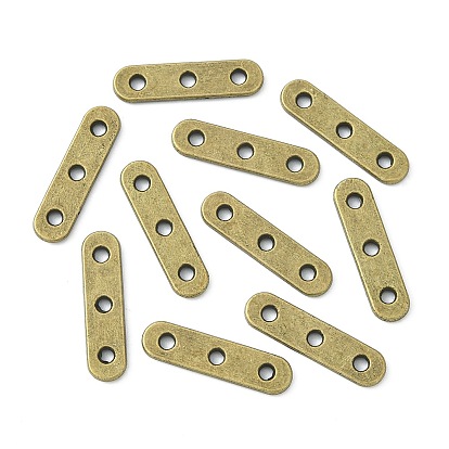 Alloy Spacer Bars, Cadmium Free & Lead Free, 24x6x2mm, hole: 2mm