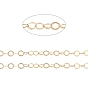Латунные кабельные цепи, пайки, настоящие цепочки с золотым наполнителем 14k