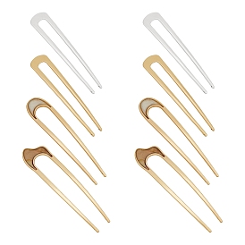ARRICRAFT 8Pcs 4 Style French Hair Forks, U Shape Updo Hair Pins Clips, for Thin Thick Hair