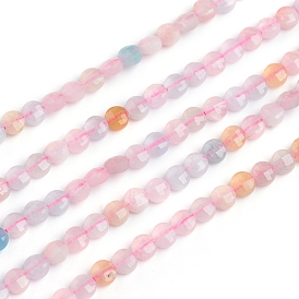 Chapelets de perles morganite naturelles  , plat rond, facette