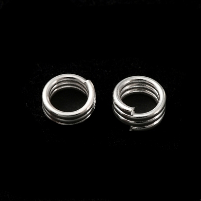 Brass Split Rings, Lead Free & Cadmium Free, Triple Loops Jump Rings