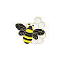 Broches créatives en alliage de zinc, épinglette en émail, avec des embrayages papillon en fer ou des embrayages en caoutchouc, abeille, or