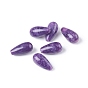 Natural Charoite Beads, Half Drilled, Teardrop