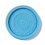 DIY Mandala Pattern Flat Round Coaster Food Grade Silicone Molds, Resin Casting Molds, for UV Resin & Epoxy Resin Craft Making